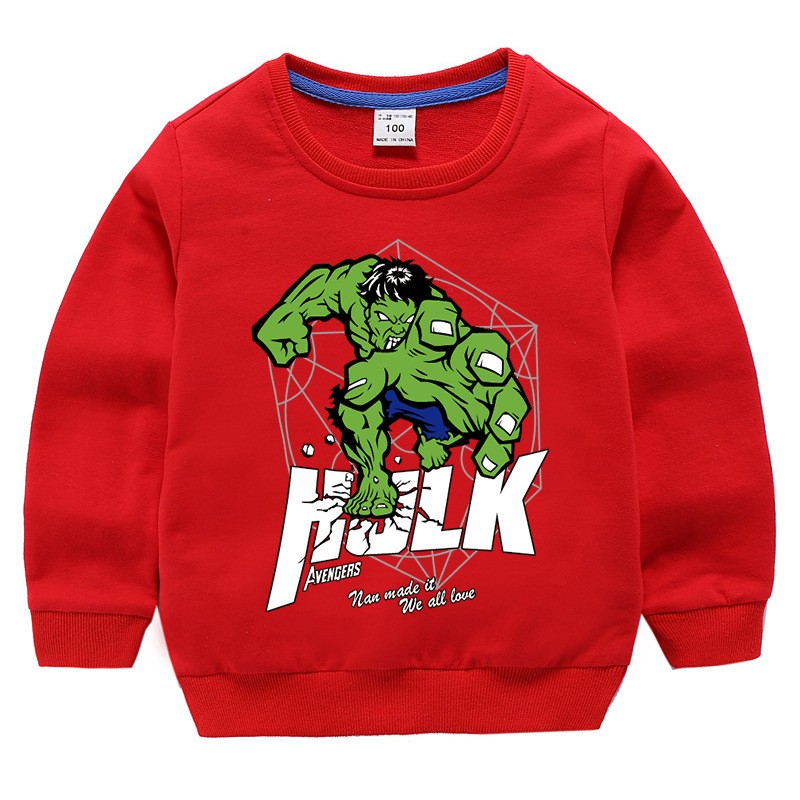 2021新款中小童卫衣绿巨人儿童长袖男宝宝纯棉上衣儿童薄款打底衫