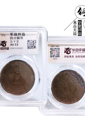 桌面摆件民国时期华夏评级四川五十文美品历代文玩古董收藏包老钱