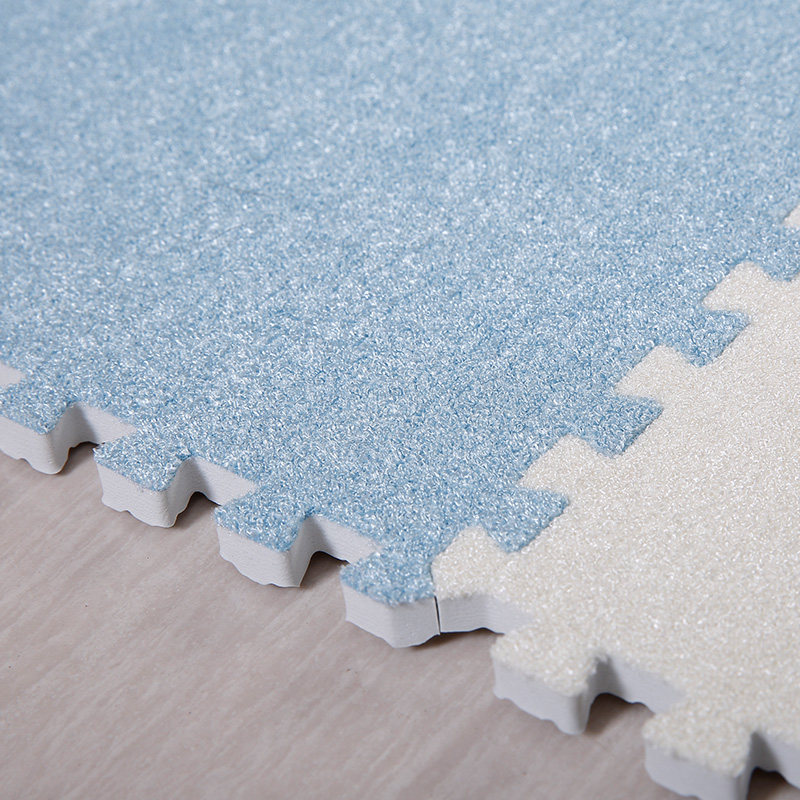 卧室满铺绒面飘窗床边地毯拼图儿童房拼接短绒韩式泡沫地垫大号60