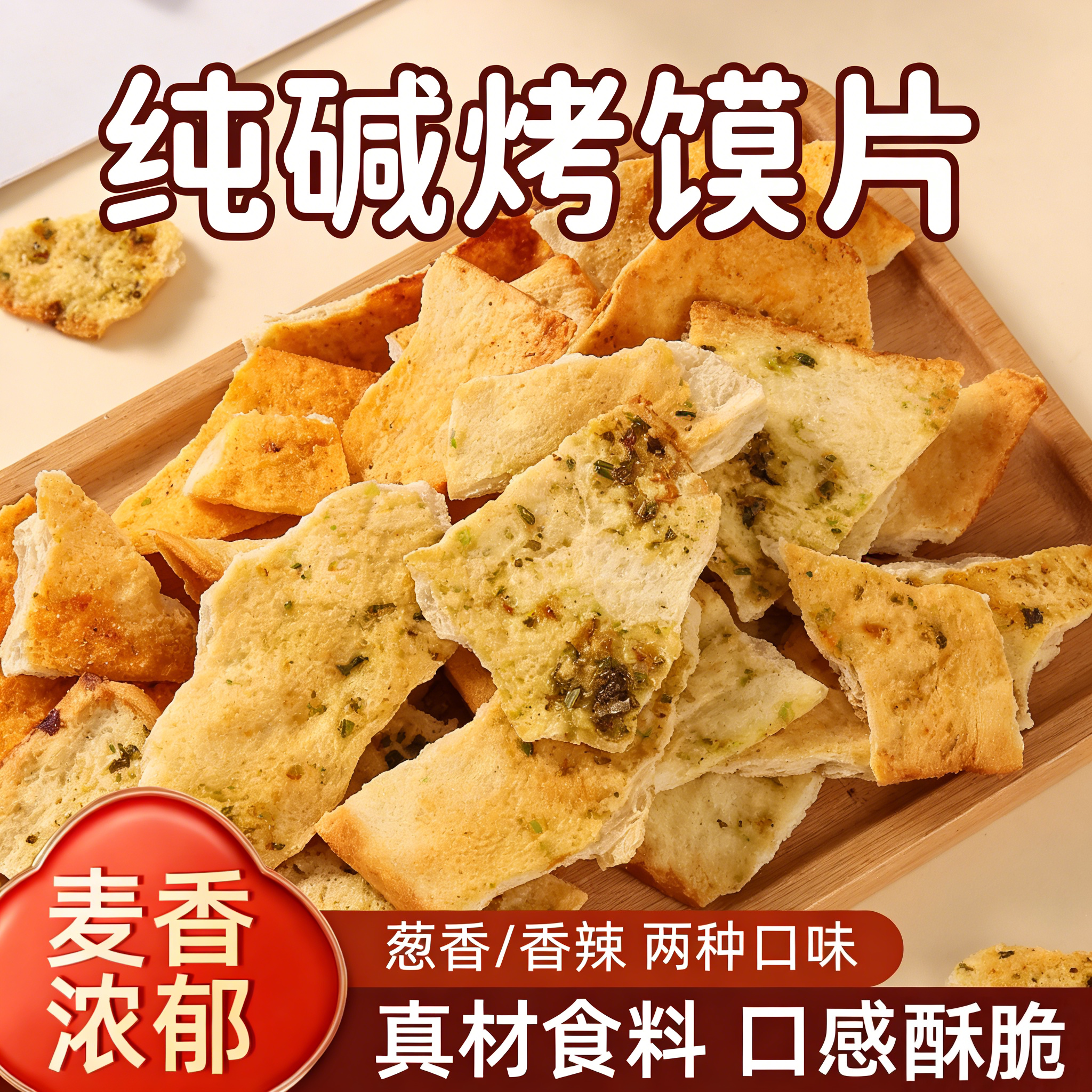 纯碱烤馍片山西特产老式馍片休闲零食早餐小吃碱水馍丁吕梁馒头片