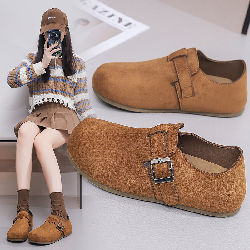 复古厚底全包勃肯鞋女2026春秋新款一脚蹬单鞋休闲轻便百搭豆豆鞋,女鞋,勃肯鞋/软木鞋,淘宝优惠券,粉丝福利购,淘宝优惠卷