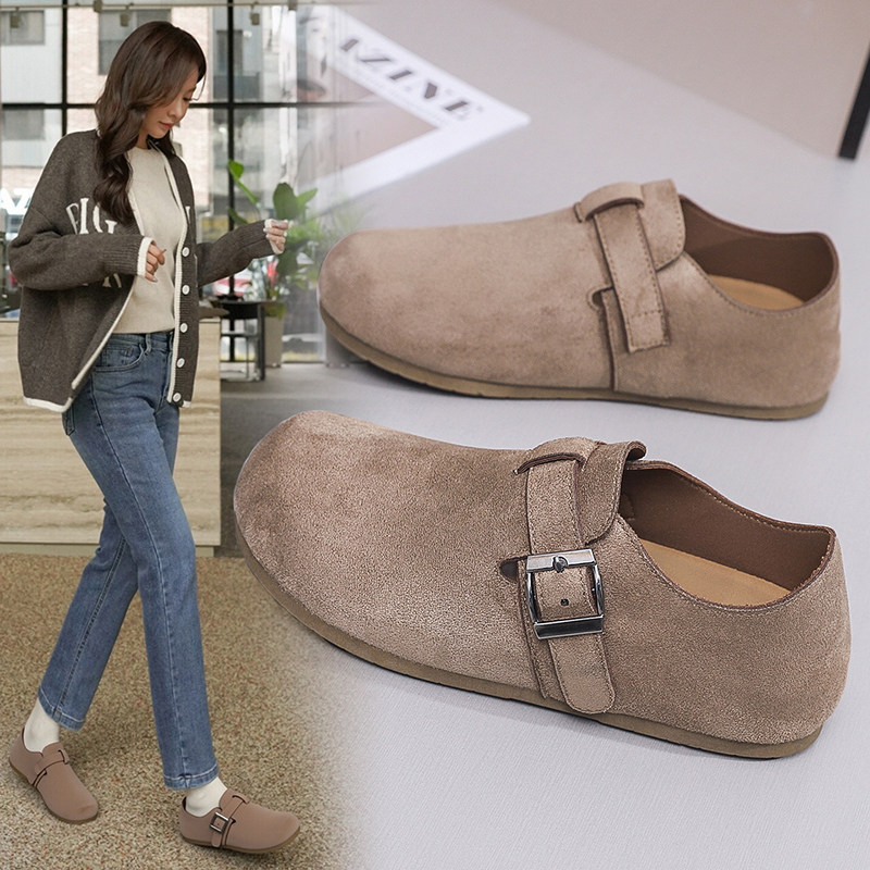 复古厚底全包勃肯鞋女2026春秋新款一脚蹬单鞋休闲轻便百搭豆豆鞋,女鞋,勃肯鞋/软木鞋,淘宝优惠券,粉丝福利购,淘宝优惠卷