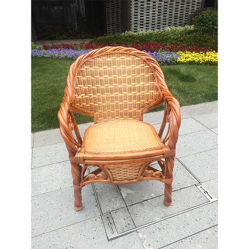 藤编座椅阳台椅山庄椅豪华酒店沙发椅套装椅组合单人椅