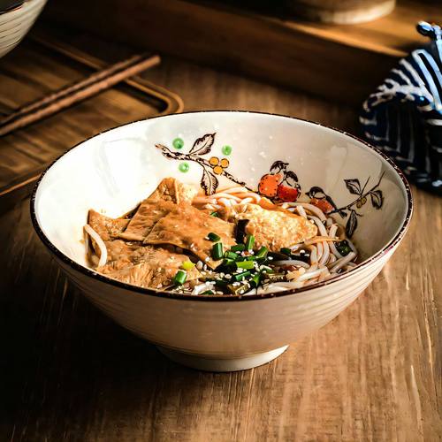 特别好看的8英寸面碗斗笠拉面碗