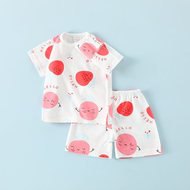 宝宝短袖套装夏季薄款纯棉新生儿衣服婴儿夏装儿童上衣短裤两件套,童装/婴儿装/亲子装,套装,淘宝优惠券,粉丝福利购,淘宝优惠卷