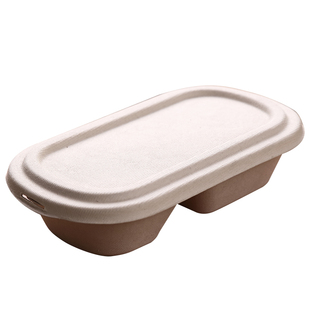 一次性餐盒环保可降解秸秆餐具纸浆沙拉健身餐外卖打包便当盒快餐