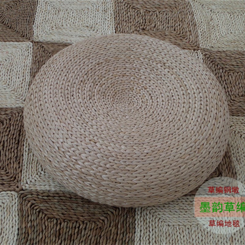 家居蒲团草编瑜伽飘窗坐垫加厚打坐禅修拜客厅藤编榻榻米田园坐垫