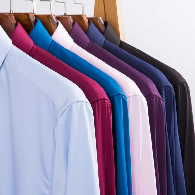 男士法式衬衫男修身商务正装春长袖袖口村衫大码 袖扣衬衣袖钉寸