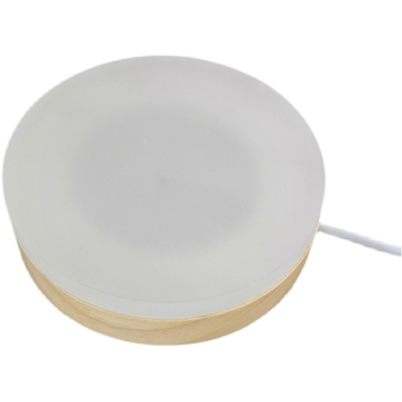 LED小夜灯木艺发光亚克力DIY底座发光水培植物玻璃瓶底座亮灯发光