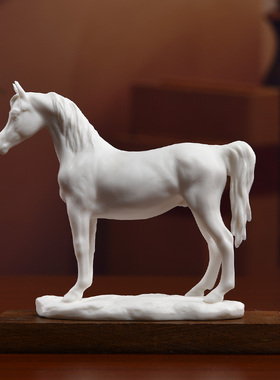 东方泥土陶瓷马工艺摆件客厅酒柜办公室桌面博古书架装饰创意礼品