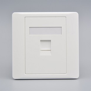 单口两芯电话插座86型一位语音开关信息面板RJ11电话口模块