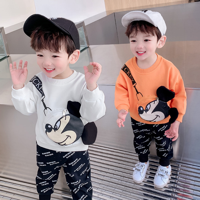 儿童装男童秋装套装1-2-3岁4宝宝洋气卫衣春秋季小童衣服两件套潮