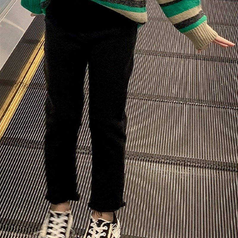 女童洋气烟管裤牛仔裤2024秋冬新款儿童裤子中大童直筒加厚一体绒,童装/婴儿装/亲子装,儿童牛仔裤,淘宝优惠券,粉丝福利购,淘宝优惠卷