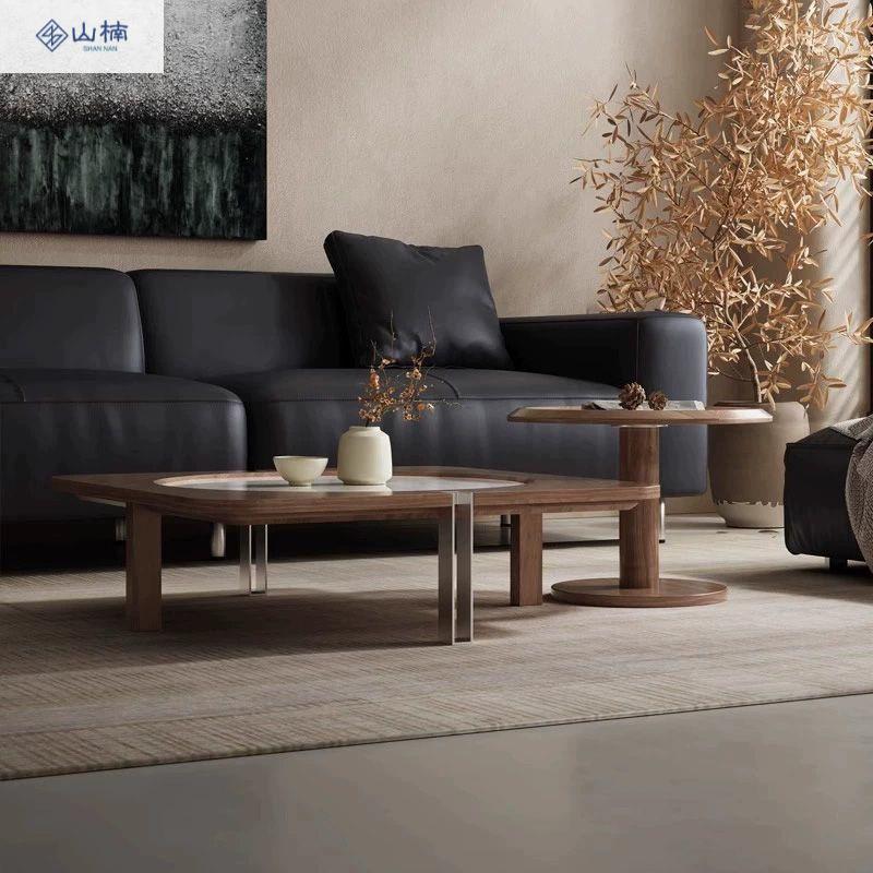 现代简约客厅家用茶几小户型意式高级极简创意个性圆形茶几