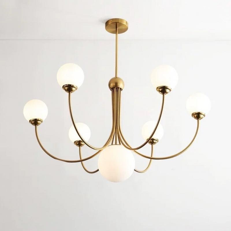 全光谱法式奶油复古客厅吊灯北欧魔豆现代简约卧室灯餐厅吊灯