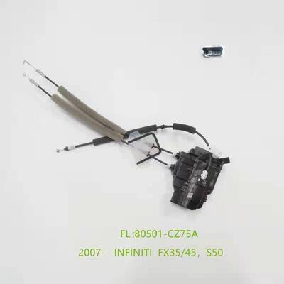 适用于07款英菲FX35车门锁机总成，80501-CZ75A，82500-CZ70A
