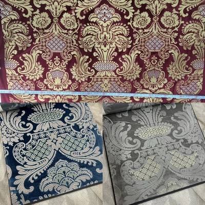 门幅140cm满绣绣花复古欧式满绣绣花沙发布复古红色蓝色沙发布