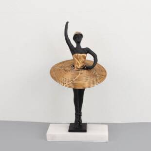 欧式创意金属芭蕾舞者摆件样板房电视柜卧室书房客厅桌面玄关饰品