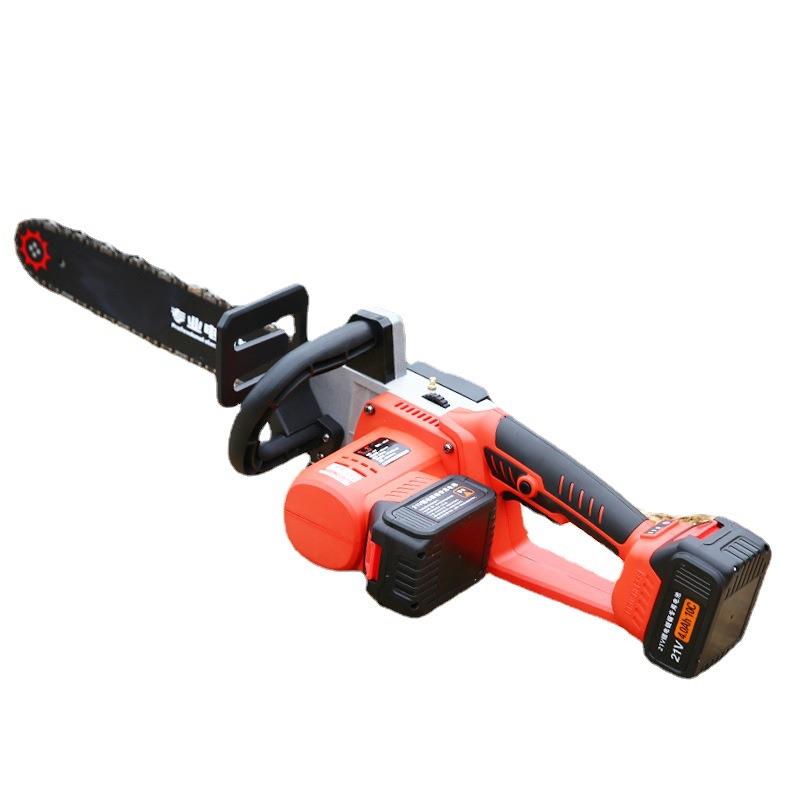 无刷锂电锯双锂电充电无线伐木锯户外伐木电链锯小型户外伐木锯