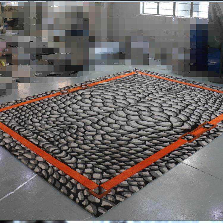直销晴纶手工地毯羊毛手工枪刺地毯人棉丝地毯