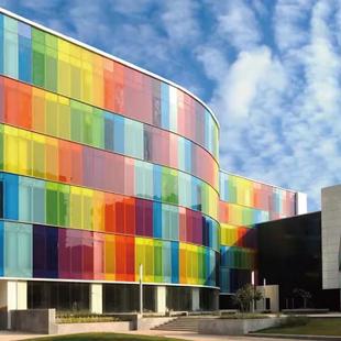 艺术彩色玻璃普白超白钢化玻璃加工建筑夹丝中空夹胶玻璃