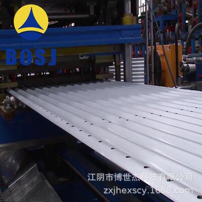 波纹筒仓壁板成型机 粮仓侧壁波纹板生产线 钢板波纹板机