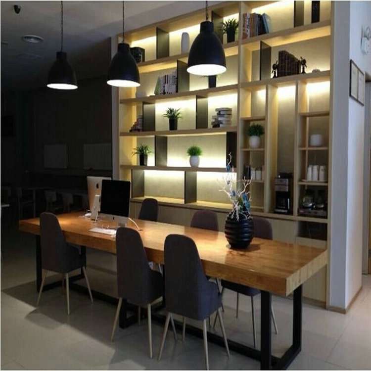 美式乡村咖啡茶餐厅桌椅木复古铁艺餐桌书桌木家具会议桌
