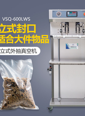 VSQ-600LWS双抽气嘴外抽式真空机封口充气玩具玩偶零件包装机