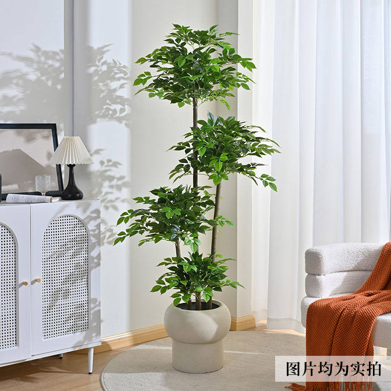 仿真绿植幸福树发财树客厅高端轻奢大型落地仿生假植物室内装饰