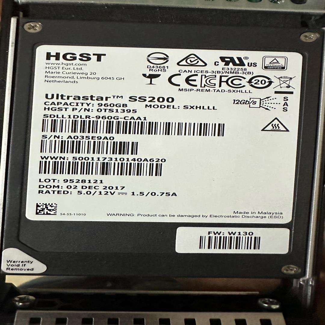 议价~日立960G 12G SAS 固态硬盘  SXHLLL  0
