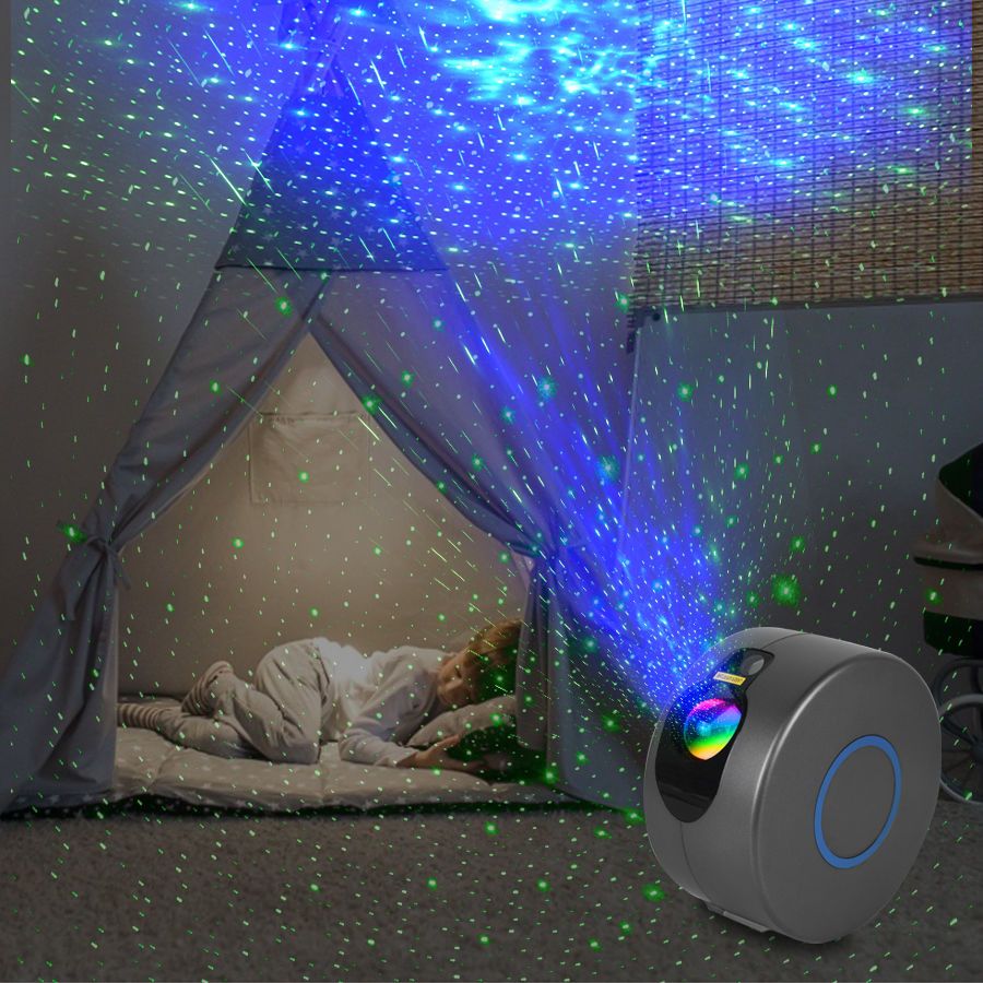 七彩极光星空投影灯3d视觉满天星云激光投影仪蹦迪灯家用小夜灯