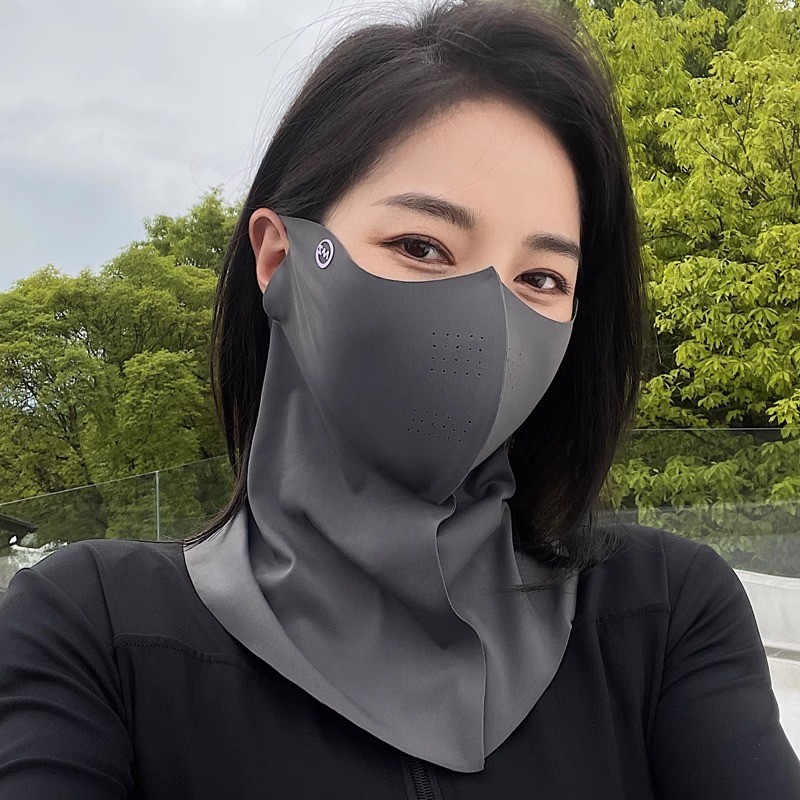 UPF防晒面罩护颈防紫外线女脸基尼开车冰丝透气专业夏季全脸口罩