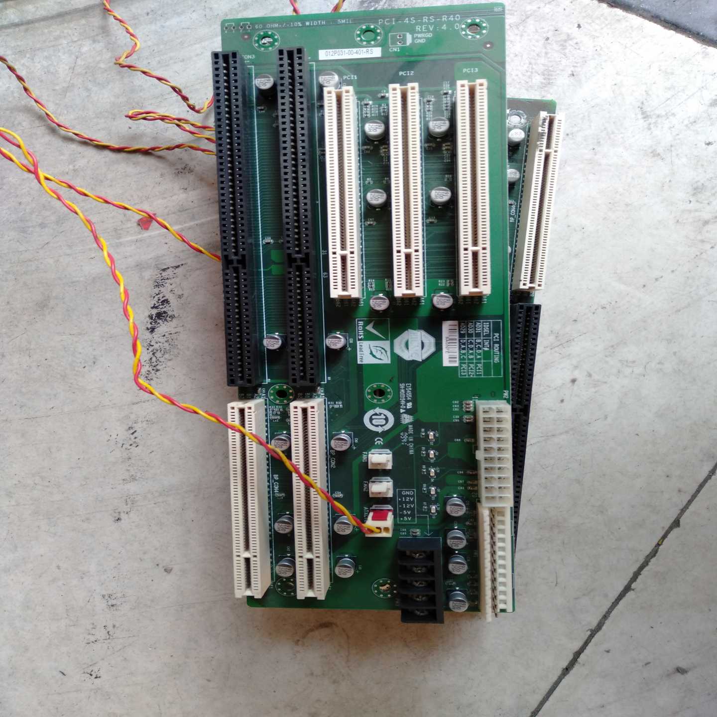 询价~威达工业工控机底板  PCI-4S-RS-R40  REV: