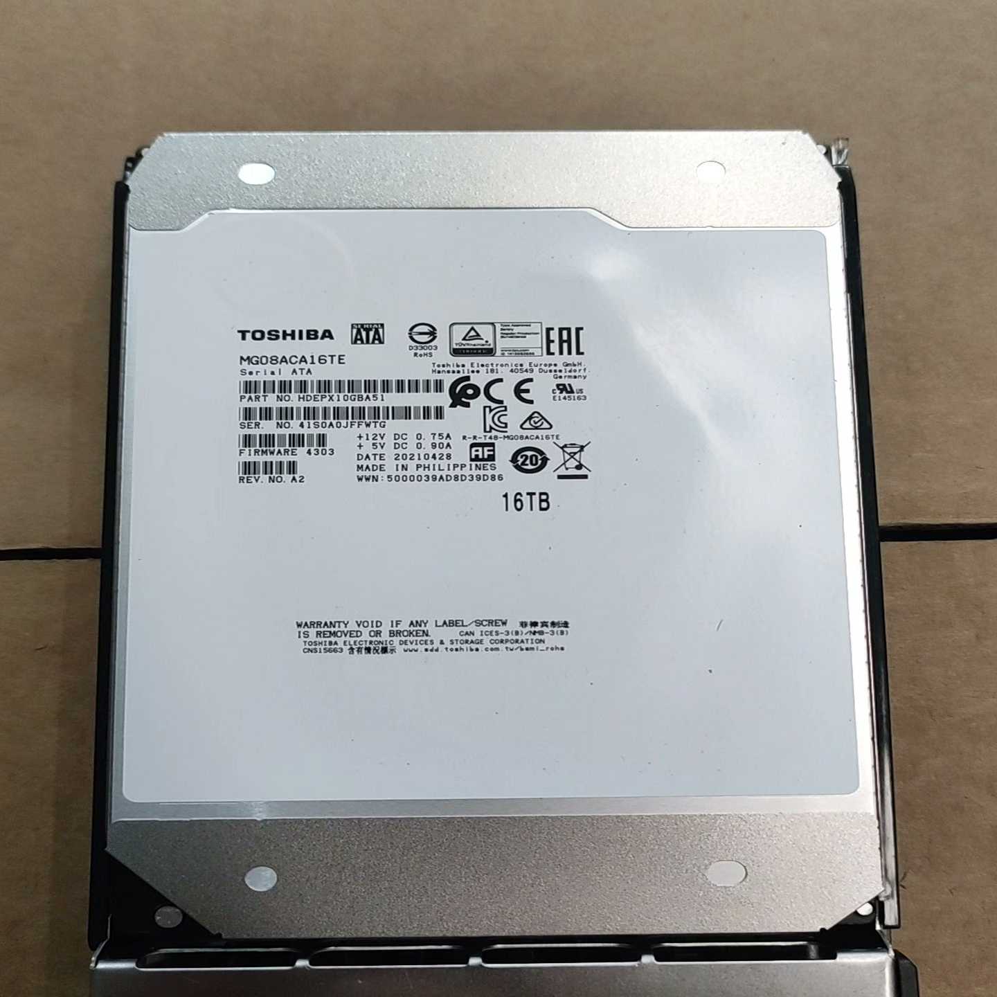 询价~Toshiba/东芝 MG08ACA16TE 16TB 氦气