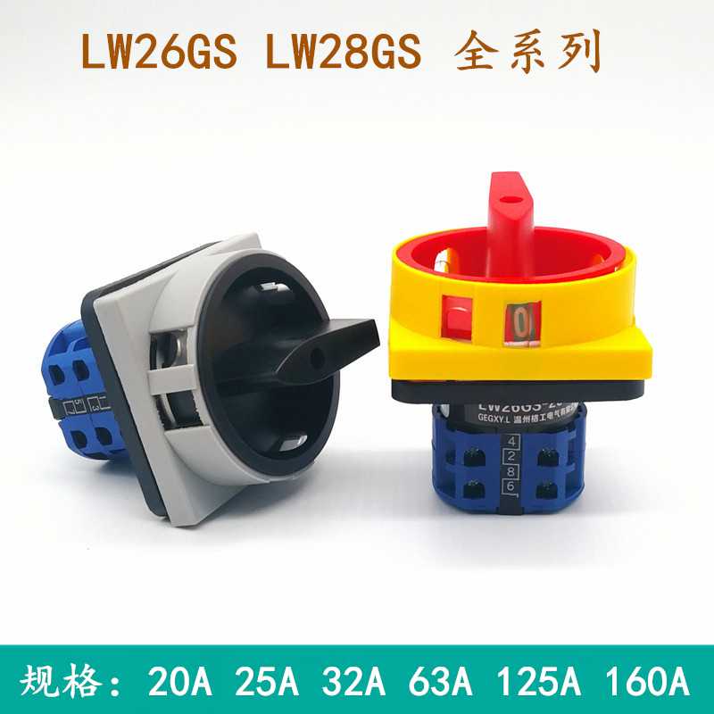 LW26GS-20 25A 32A电源通断开关 LW28GS护指挂锁63A 125A万能