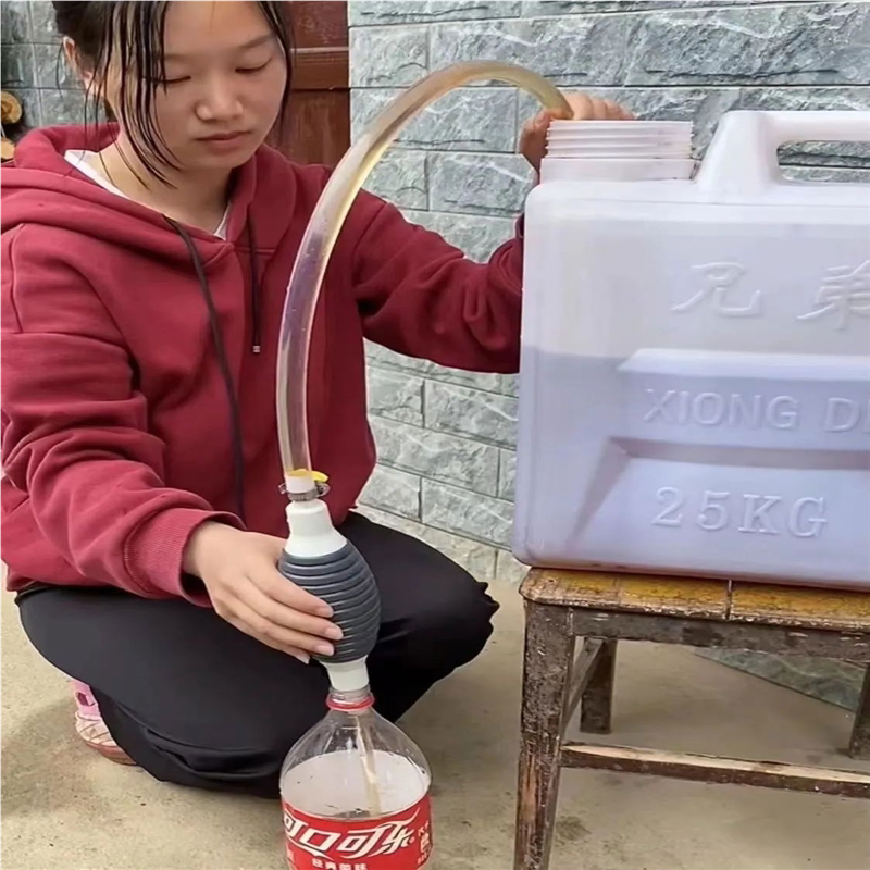 抽油神器大号手压自动吸式尿素废机汽油吸水家用气囊双向气油管泵