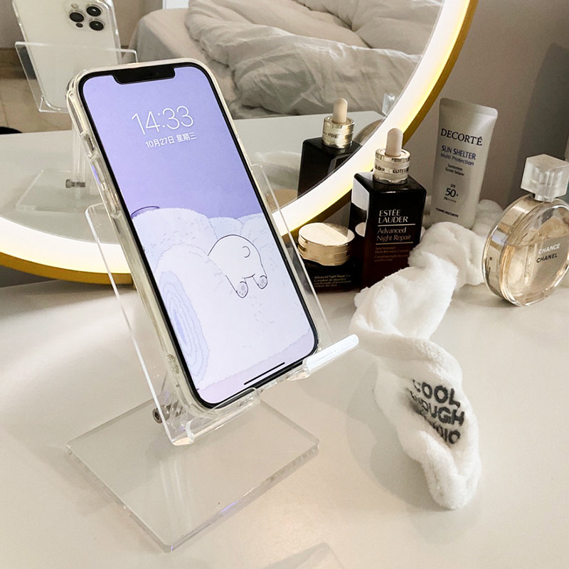 亚克力手机支架ipad平板支架桌面支撑架透明直播角度调节手机