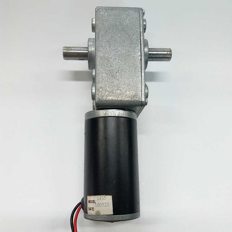 634JSX-31zy蜗轮蜗杆直流电机减速双出轴12v24v大力矩15w双杆