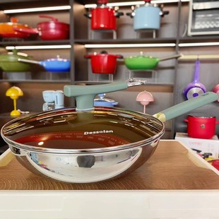 Desselan/德森朗高品质0涂层超耐磨钛不粘锅健康无涂层家用炒菜锅