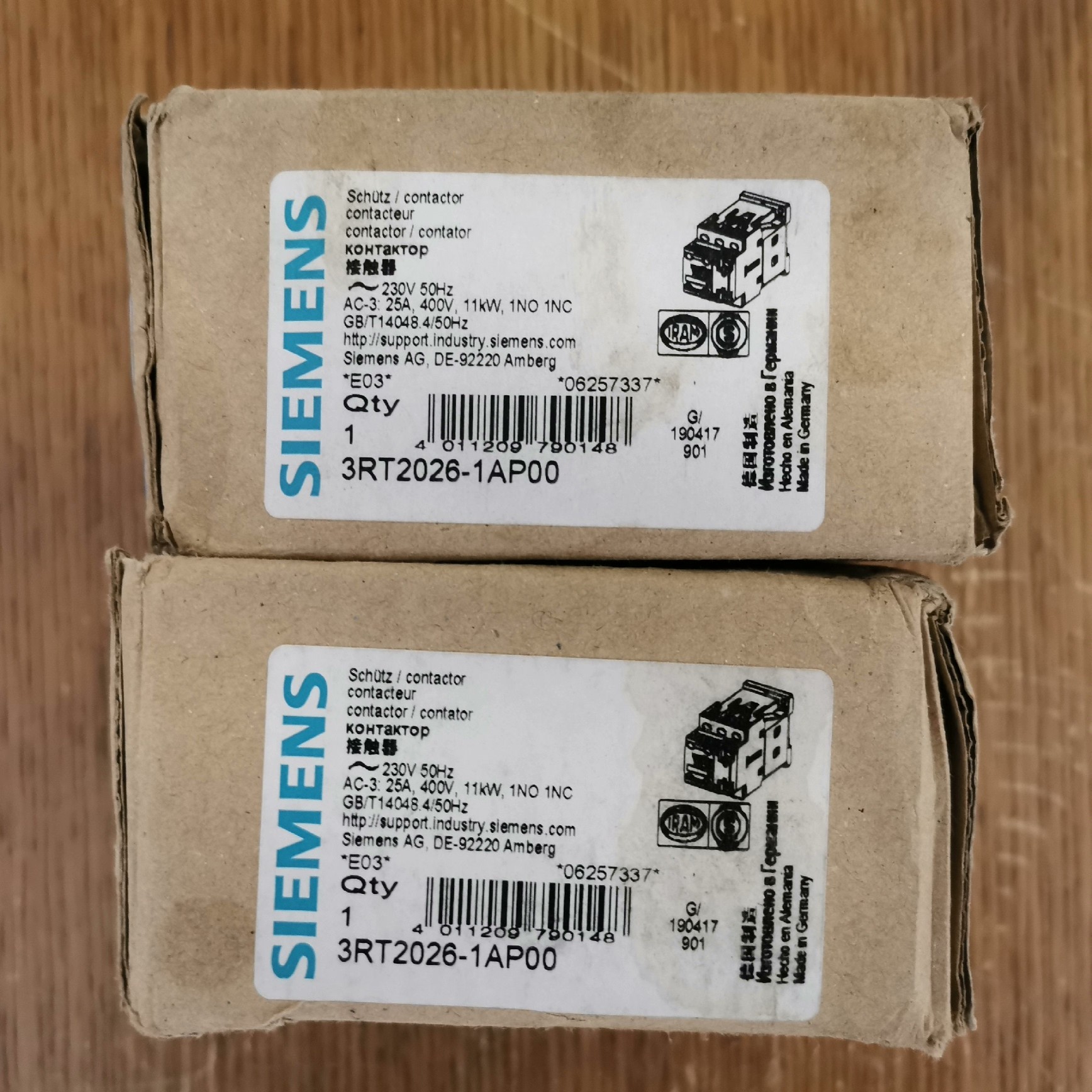 库存接触器 3RT2026-1AP00 ，2个，功~询价