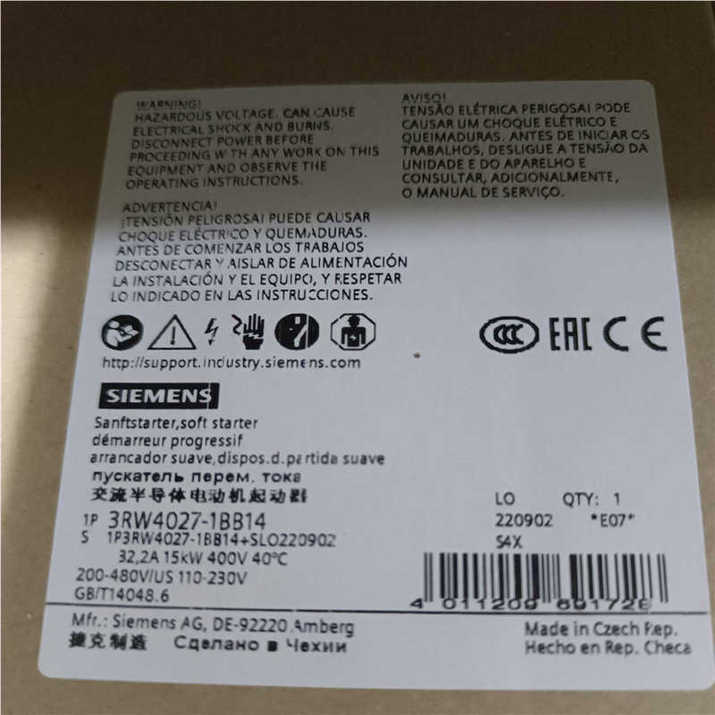 3RW4027-1BB14  软启动 ~询价
