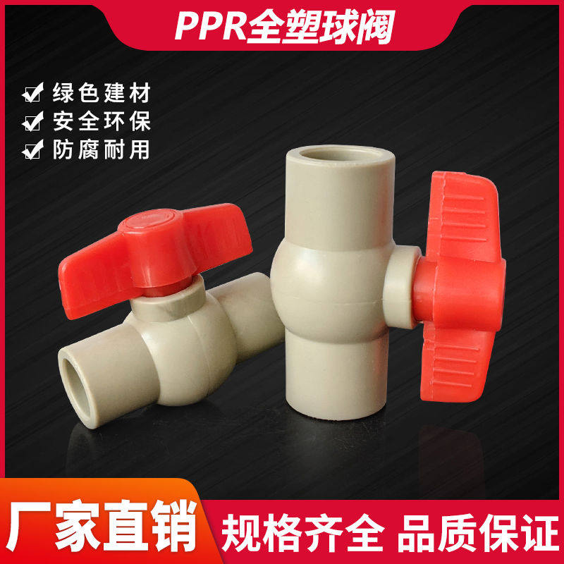 PPR球阀门闸阀开关2025 32 40 50 63热水管全塑球阀耐酸4分6分1寸