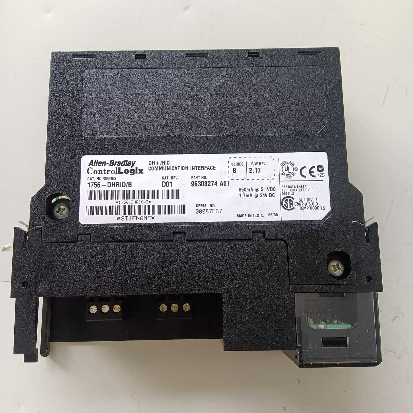 议~1756-DHRIO/B件缺盖板，成色新。