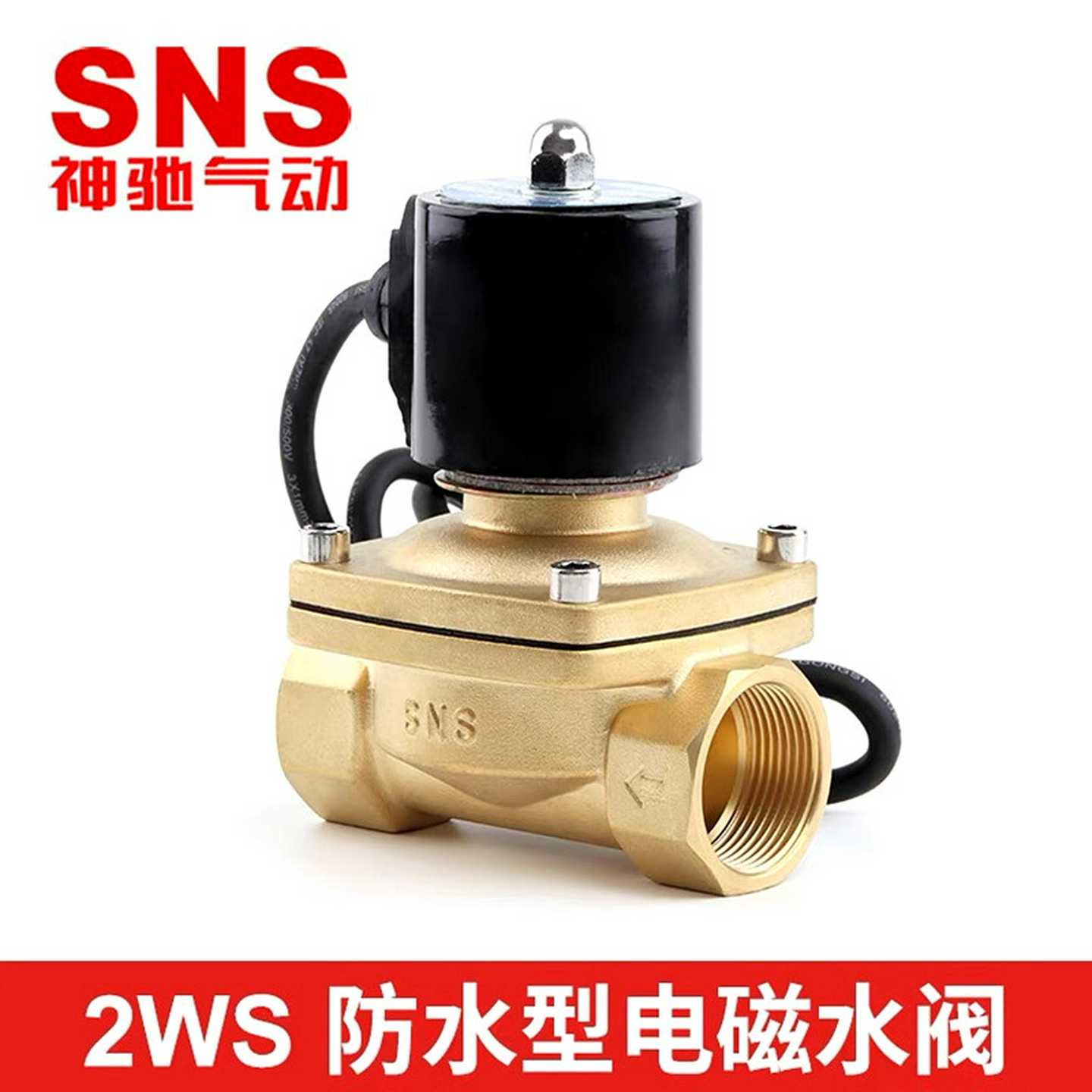 SNS神驰常闭电磁水阀气阀2WS040-10/160-15/200-20/250-25/400-