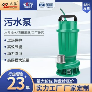 排污泵抽水井灌溉污水泵家用220V烤漆抽水泵潜水泵 名磊潜水式