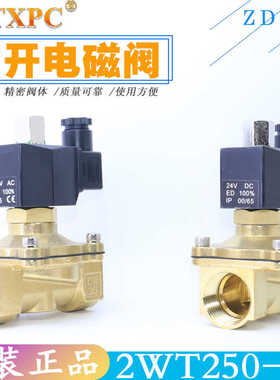 宁波天鑫TXPC常开电磁阀水阀 2WT250-25 气阀1寸开关AC220V/DC2