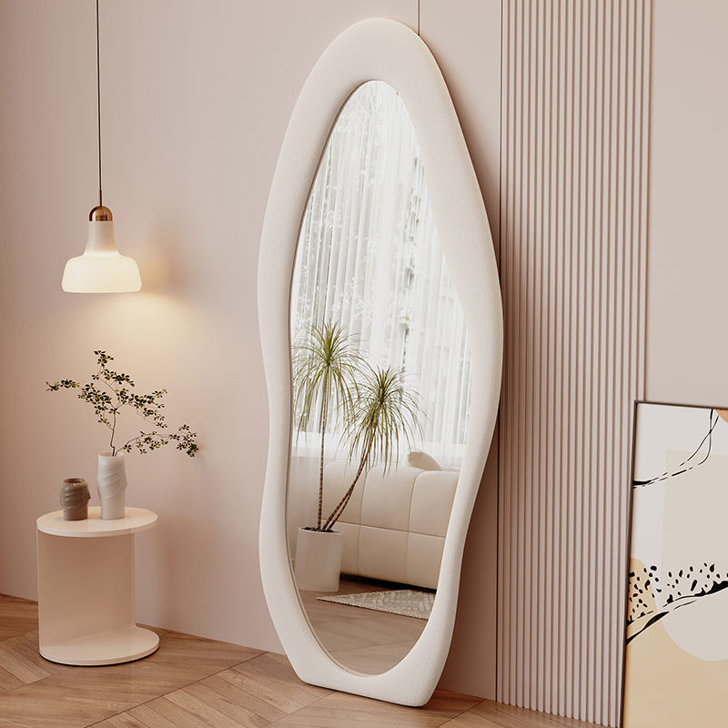 网红镜子全身镜异形镜子云朵落地镜不规则穿衣镜ins风家用试
