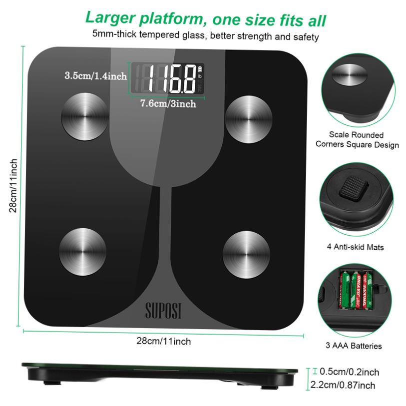 body fat weight weighing scale体脂称浴室英文lbs人体重秤磅BMI