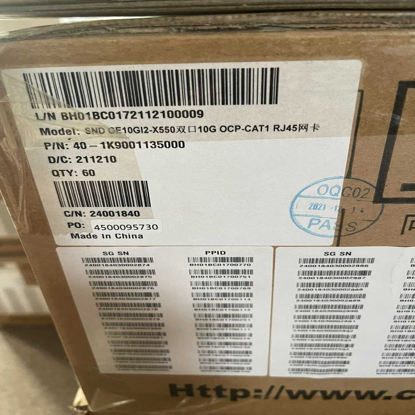 【议价】SND OE10GI2-X550 双口 10G OCP-CA~也接维修