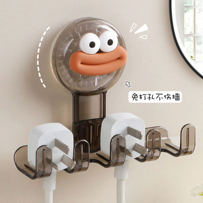 吸盘挂钩插头固定器厨房挂钩卡扣强力承重壁挂式插座电源收纳